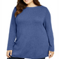 Karen Scott Women's Tunic Sweater Blue Size 0X