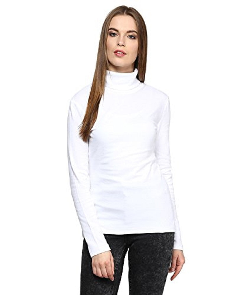 Karen Scott Women's Cotton Turtleneck White Size X-Small