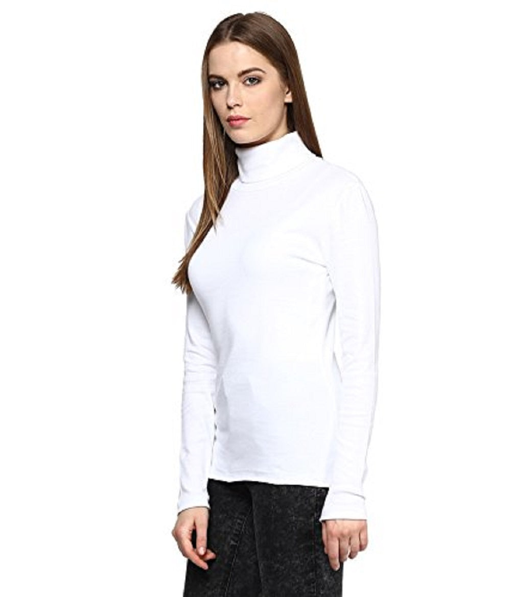 Karen Scott Women's Cotton Turtleneck White Size X-Small