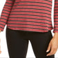 Charter Club Women's Heather Long Sleeve Top Red Size X-Small