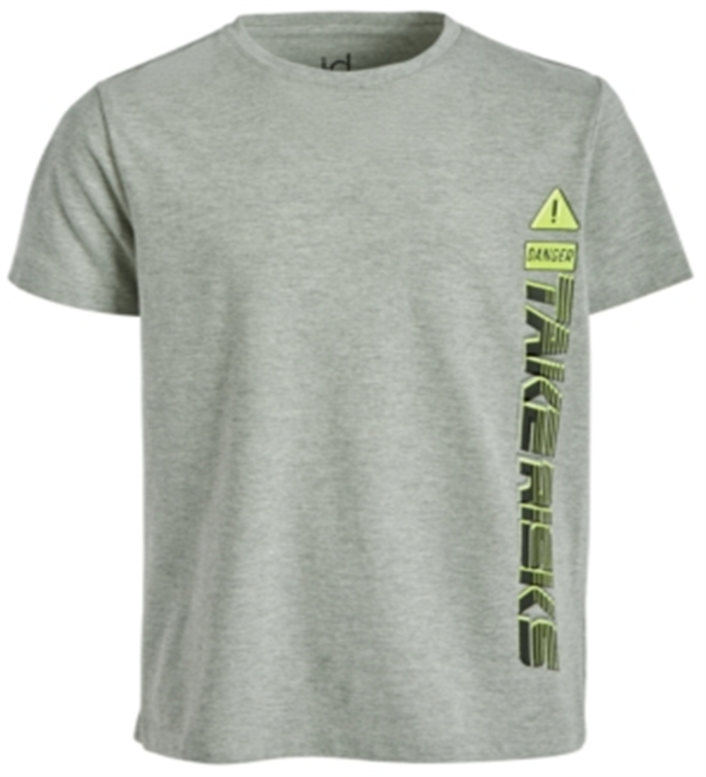 ID Ideology Big Boy's Graphic Print T-Shirt Gray Size Medium