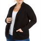 Charter Club Women's Cotton Blazer Sweater Black Size 1X