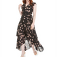 Bar III Women's High Low Maxi Dress Black Size 10