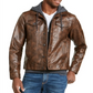 American Rag Men's Faux Leather Trucker Jacket Brown Size XX-Large