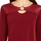 JM Collection Women's Keyhole Top Red Size Medium