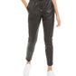 Bar III Women's Faux Leather Pants Black Size Large