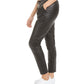 Bar III Women's Faux Leather Pants Black Size Large