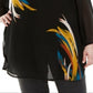 Alfani Women's Printed Tunic Blouse Yellow Size 1X