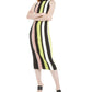 Bar III Women's Striped Sweater Dress Black Size X-Large
