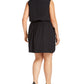 Ideology Women's Plus Sleeveless Drawstring Waist Dress Black Size 3X