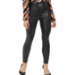 INC International Concepts Women's Faux Leather Skinny Pants Black Size 0