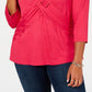 INC International Concepts Women's Plus Twist Front Drapey Blouse Pink Size 1X