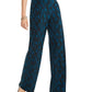 INC International Concepts Women's Animal Print High Rise Casual Pants Green Size Medium
