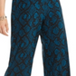 INC International Concepts Women's Animal Print High Rise Casual Pants Green Size Medium