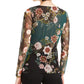 INC International Concepts Women's Floral Print Ruched Top Black Size Petite Small