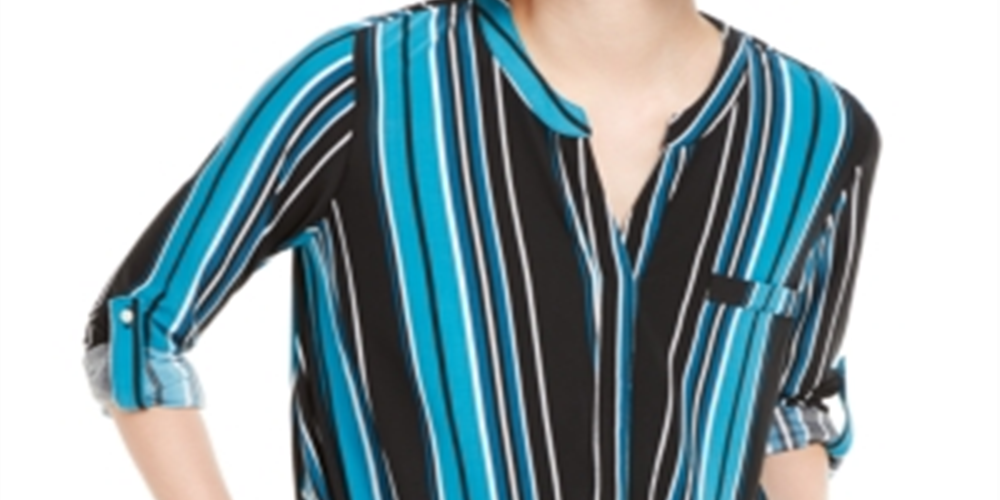 INC International Concepts Women's Top Blue Size Petite M