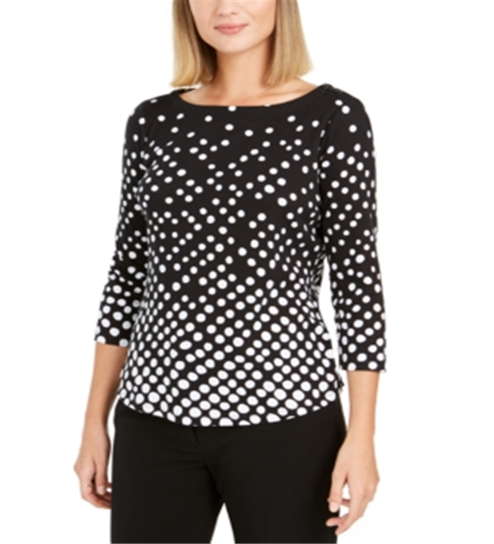 Charter Club Women's Black Pima Cotton Top Size Small