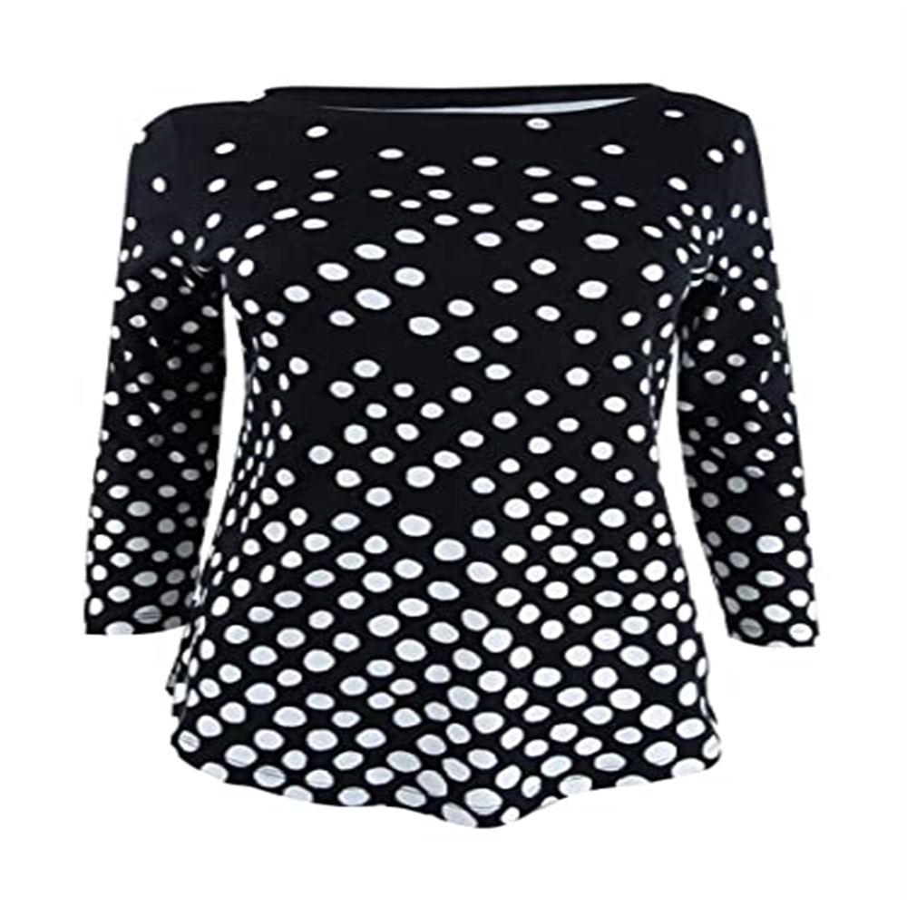Charter Club Women's Black Pima Cotton Top Size Small