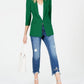 INC International Concepts Women's Classic Fit Blazer Green- Size Petite S/M