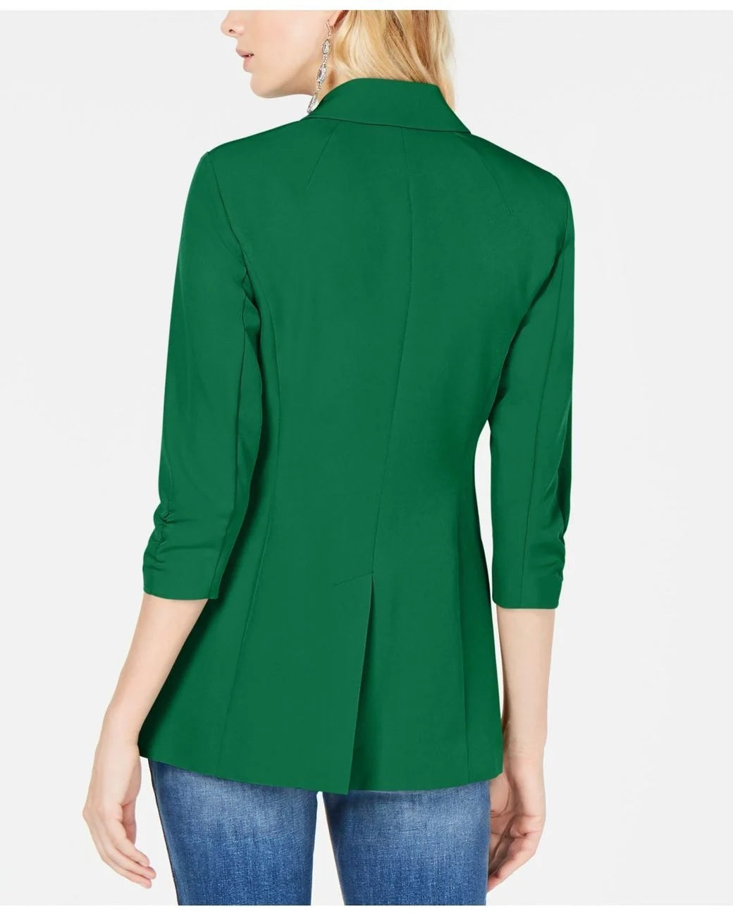 INC International Concepts Women's Classic Fit Blazer Green- Size Petite S/M