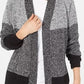 Karen Scott Women's Colorblocked Cardigan Black Size X-Small