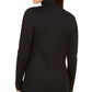 JM Collection Women's Metallic Turtleneck Stud Cuff Sweater Black Size Small