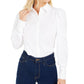 Bar III Women's Victorian Puff Sleeve Top White Size 2XS