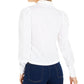 Bar III Women's Victorian Puff Sleeve Top White Size 2XS