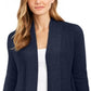 Charter Club Women's Cotton Cropped Cardigan Blue Size Petite Medium
