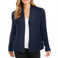 Charter Club Women's Cotton Cropped Cardigan Blue Size Petite Medium