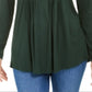 Style & Co Women's Pintuck Top Green Size Petite M