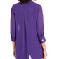 Alfani Women's Chiffon Three Button Tunic Purple Size XX-Large