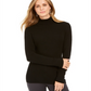 Style & Co Women's Ribbed Turtleneck Sweater Black Size XX-Large