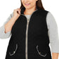 Charter Club Women's Plus Quilted Vest Black Size 1X