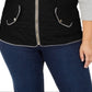 Charter Club Women's Plus Quilted Vest Black Size 1X