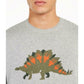 Club Room Men's Dinosaur Pima Cotton Crew Neck Sweater Gray Size XXX-Large