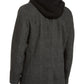 American Rag  Men's Calloway Wool Blend Herringbone Coat Grey Size M