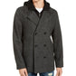 American Rag  Men's Calloway Wool Blend Herringbone Coat Grey Size M