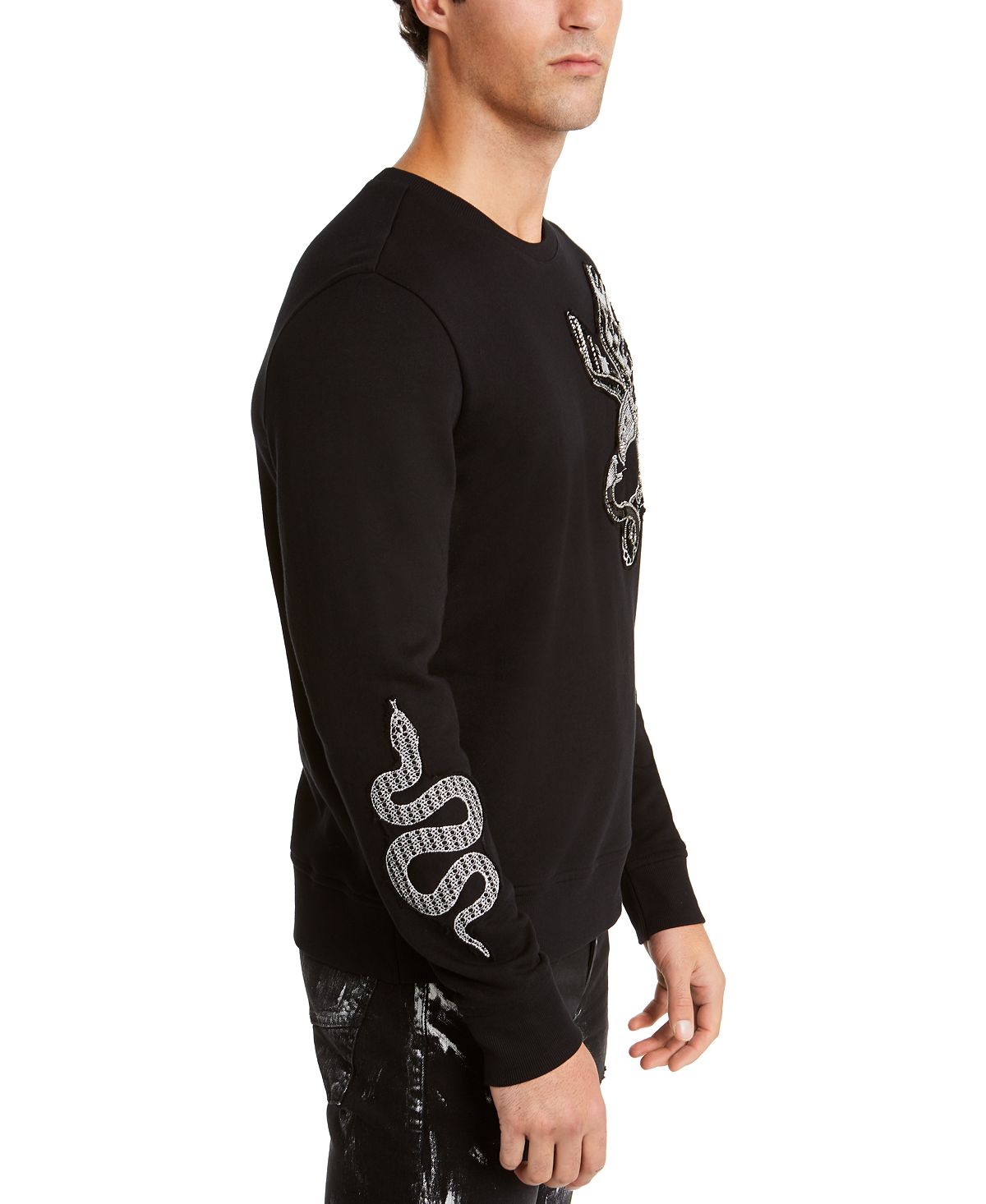 INC International Concepts Men's Six Pack Graphic Sweatshirt Black Size Large