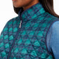 Karen Scott Women's Plaid Puffer Vest Blue Size Petite
