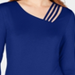 INC International Concepts Women's Cutout Detail Top Blue Size Large
