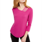 INC International Concepts Women's Cutout Detail Top Pink Size X-Large