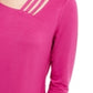 INC International Concepts Women's Cutout Detail Top Pink Size X-Large