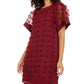 Alfani Women's Short Sleeve Mini Dress Red Size 16