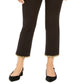 Alfani Petite Women's Metallic Hem Ankle Pants Black Size 6Petite