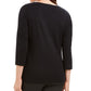 Karen Scott Women's Cotton Shells Holiday Graphic Top Black Size Small