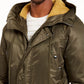 American Rag Men's Military Jacket Sherpa Hooded Green Size XX-Large
