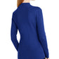 INC International Concepts Women's Cut Out Solid Long Sleeve Keyhole T-Shirt Top Blue Size X-Small