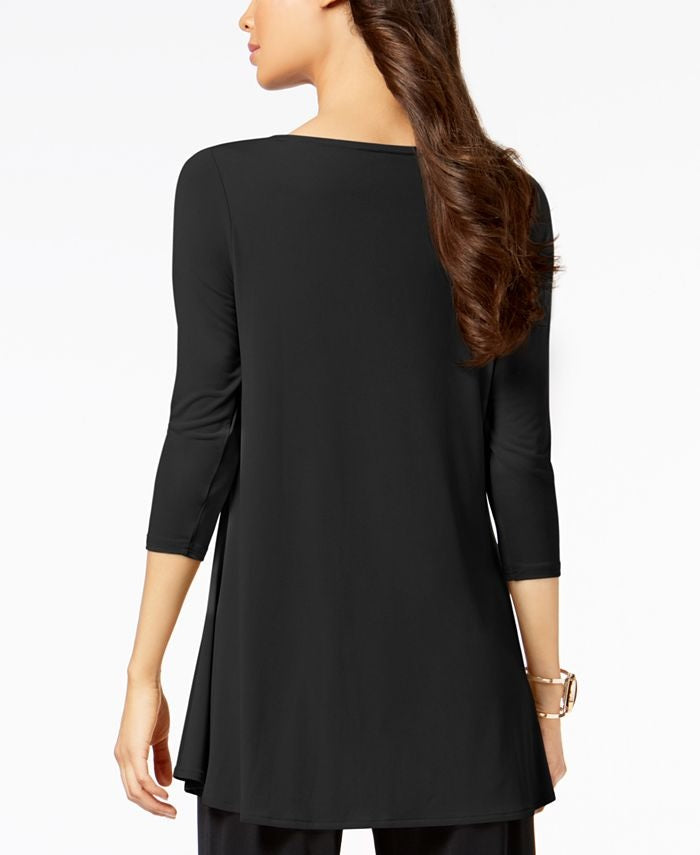 Alfani Women's High Low Tunic Black Size M