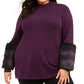 Alfani Women's Mock Neck Sweater Purple Size 0X